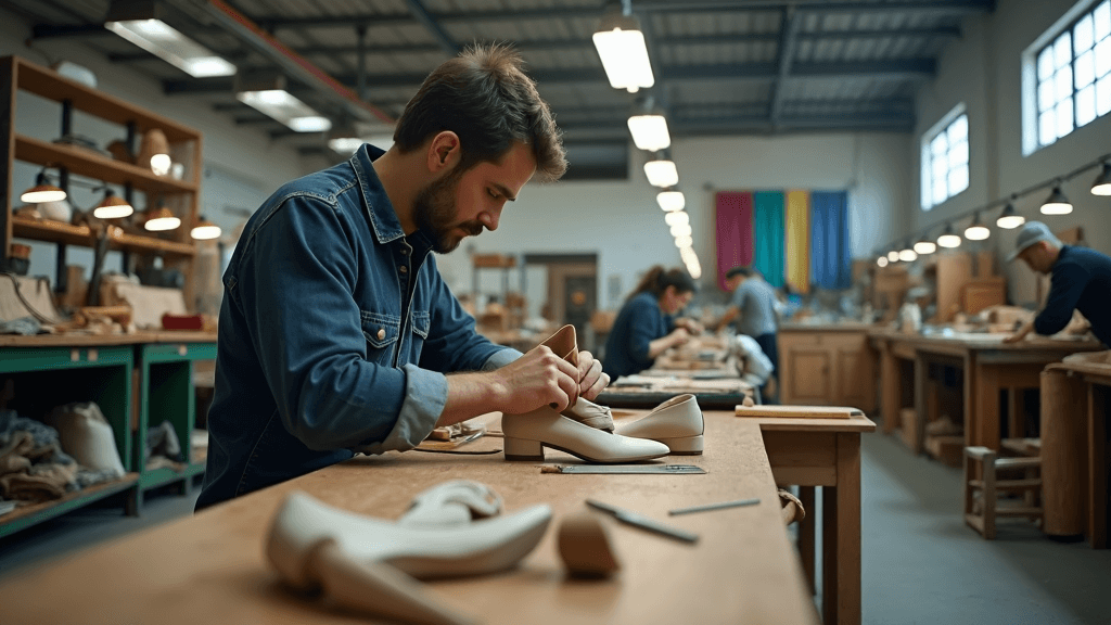 Man Making Heels in factory