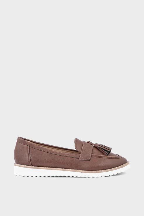 Brown Casual Moccasin Brown