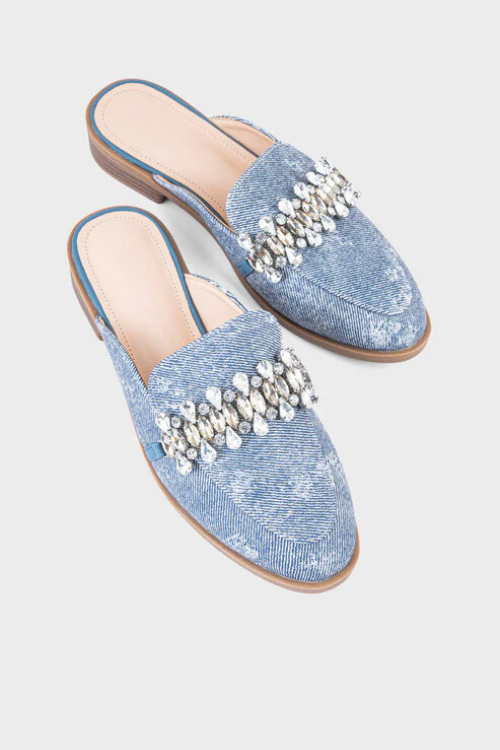 Blue Casual Mule Blue 