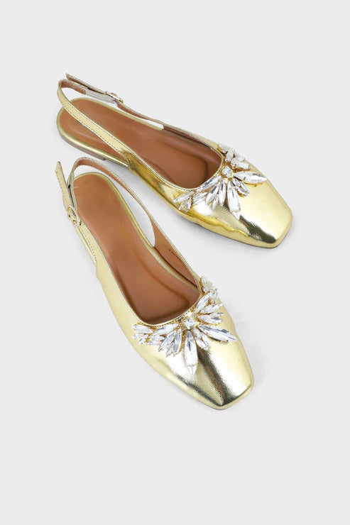 Casual Sling Back Golden for sale