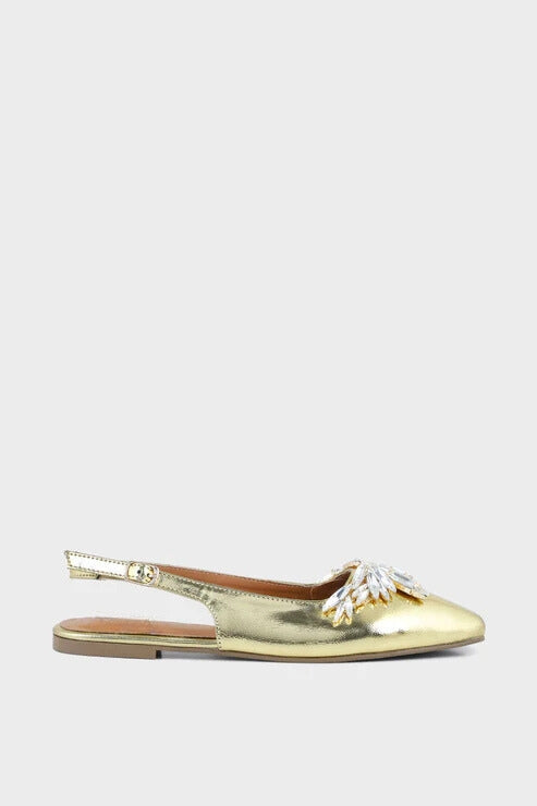 Golden Casual Sling Back Golden