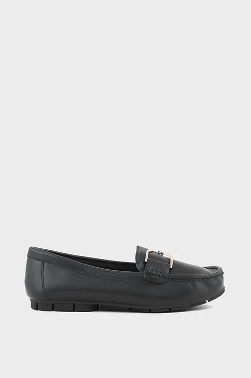 Black Comfort Moccassin Black