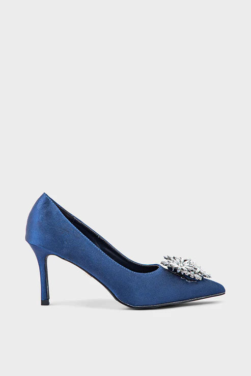 Navy Formal Court Shoes Navy