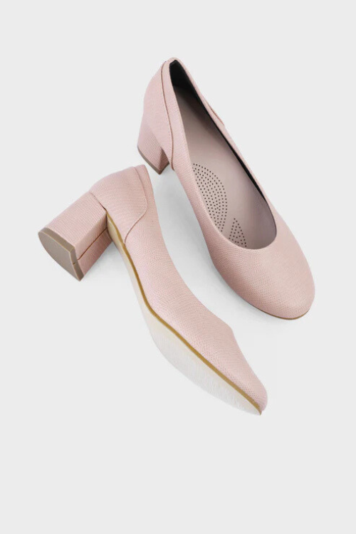 Formal Court Shoes Nude Pink duo