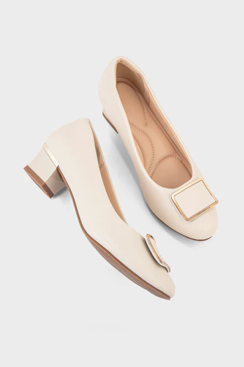 Formal Court Shoes Ivory duo