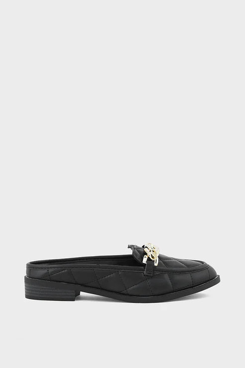 Black Formal Mule Black