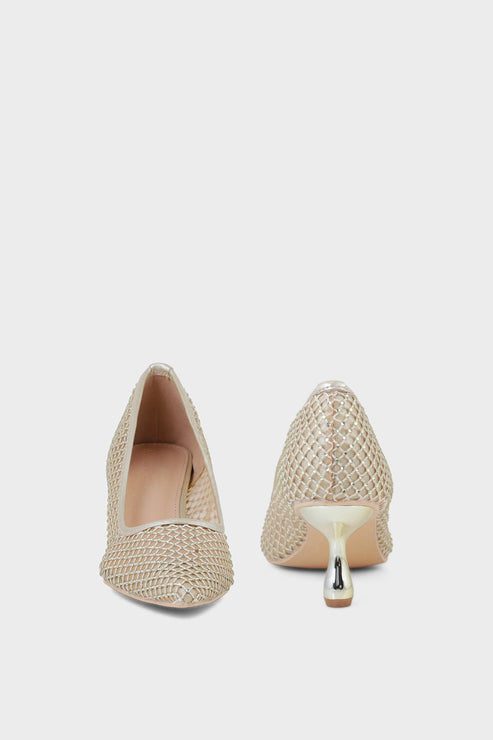 Party Wear Court Shoes Golden pair