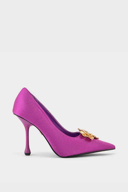 Party Wear Court Shoes Plum