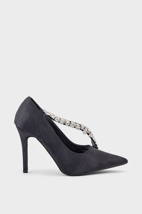 Black Party Wear Court Shoes Black