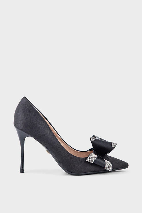 Black Party Wear Court Shoes Black