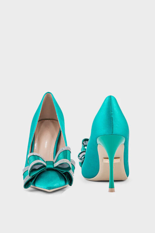 Party Wear Court Shoes Green pair