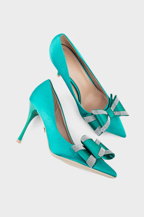 Party Wear Court Shoes Green duo