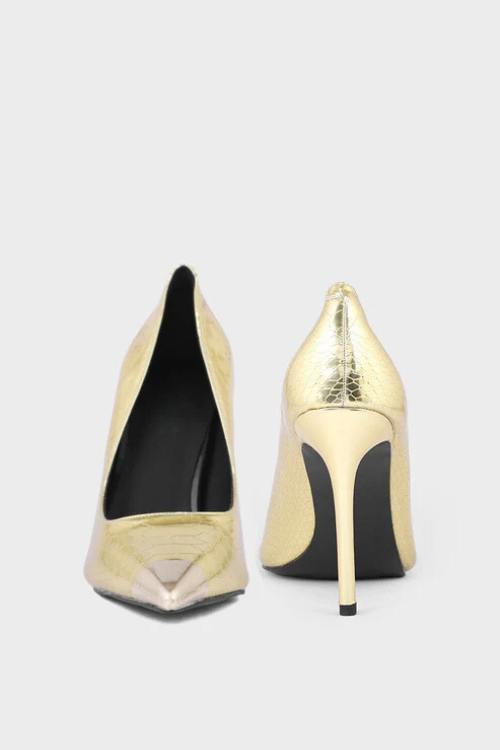 Party Wear Court Shoes Golden pair