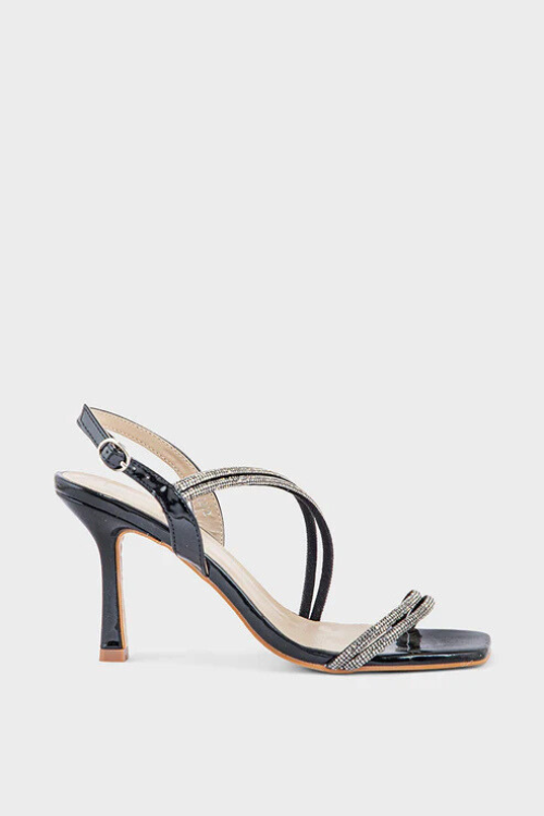 Black Party Wear Sandal Black 