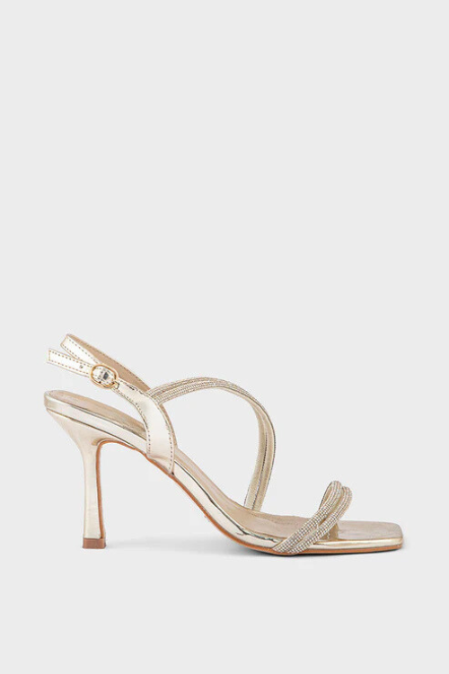 Golden Party Wear Sandal Golden