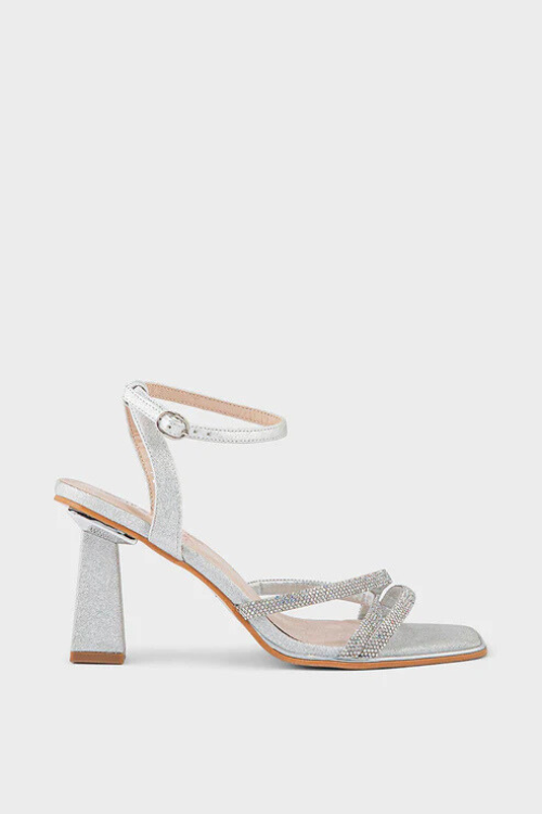 Silver Party Wear Sandal Silver