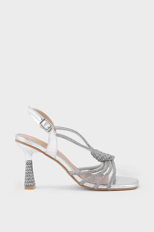 Silver Party Wear Sandal Silver