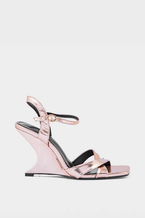 Rose Gold Party Wear Sandal Rose Gold