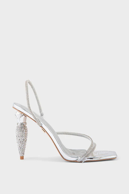 Silver Party Wear Sandal Silver