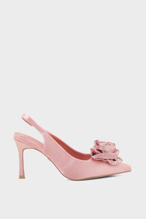 Pink Party Wear Sling Back Pink 